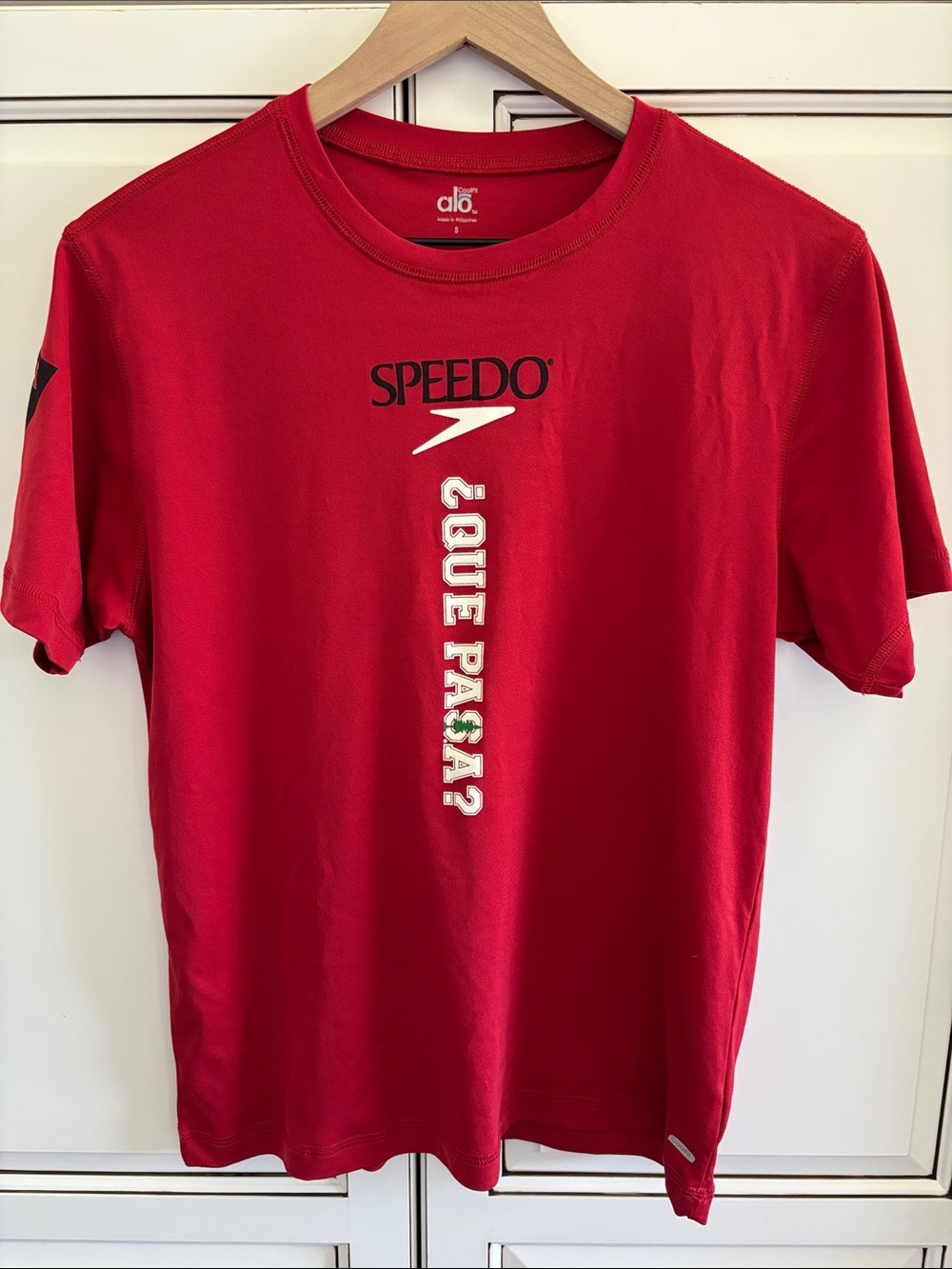Alo Yoga Coolfit Stanford Speedo Diving Swim‎ Tree College Tshirt Red Mens Small